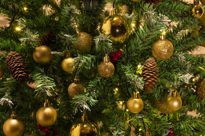 Xmas bauble (100) ass gold pl