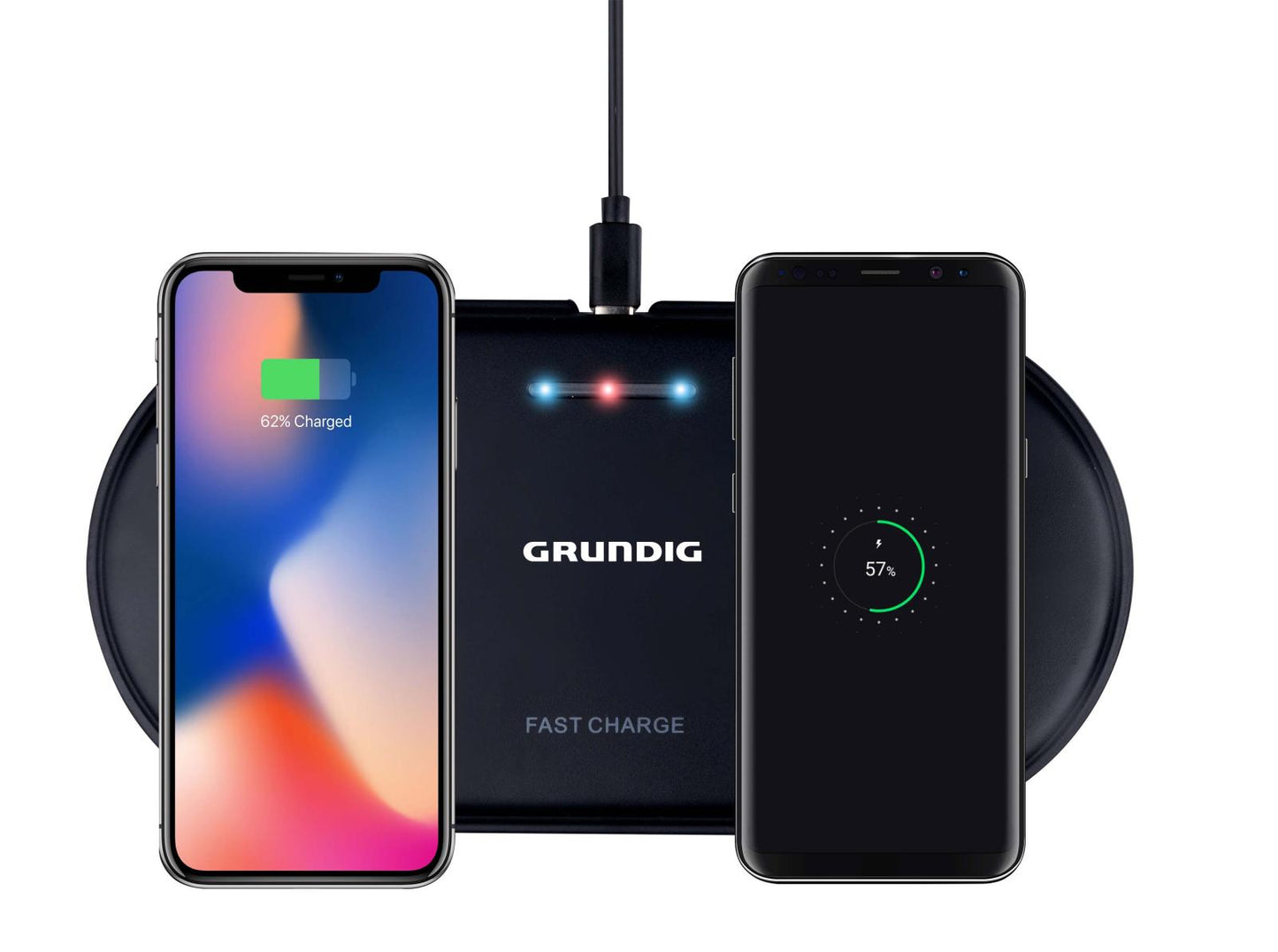 Wireless charger dual 2X10W Qi