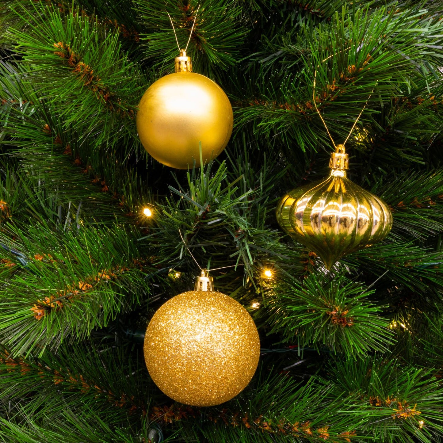 Tree decoration gold 60pc