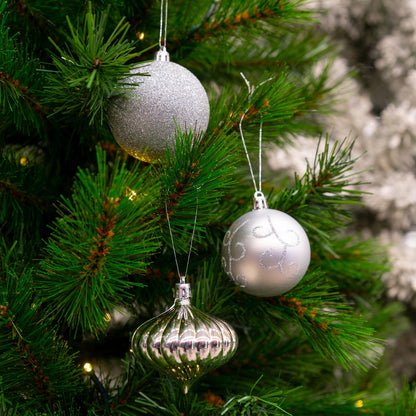 Tree decoration silver 60pc