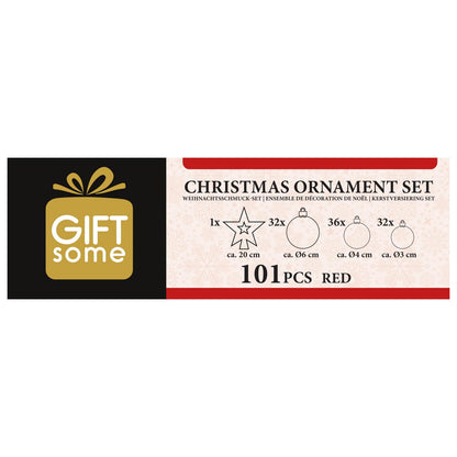 Xmas ornament set (101) red