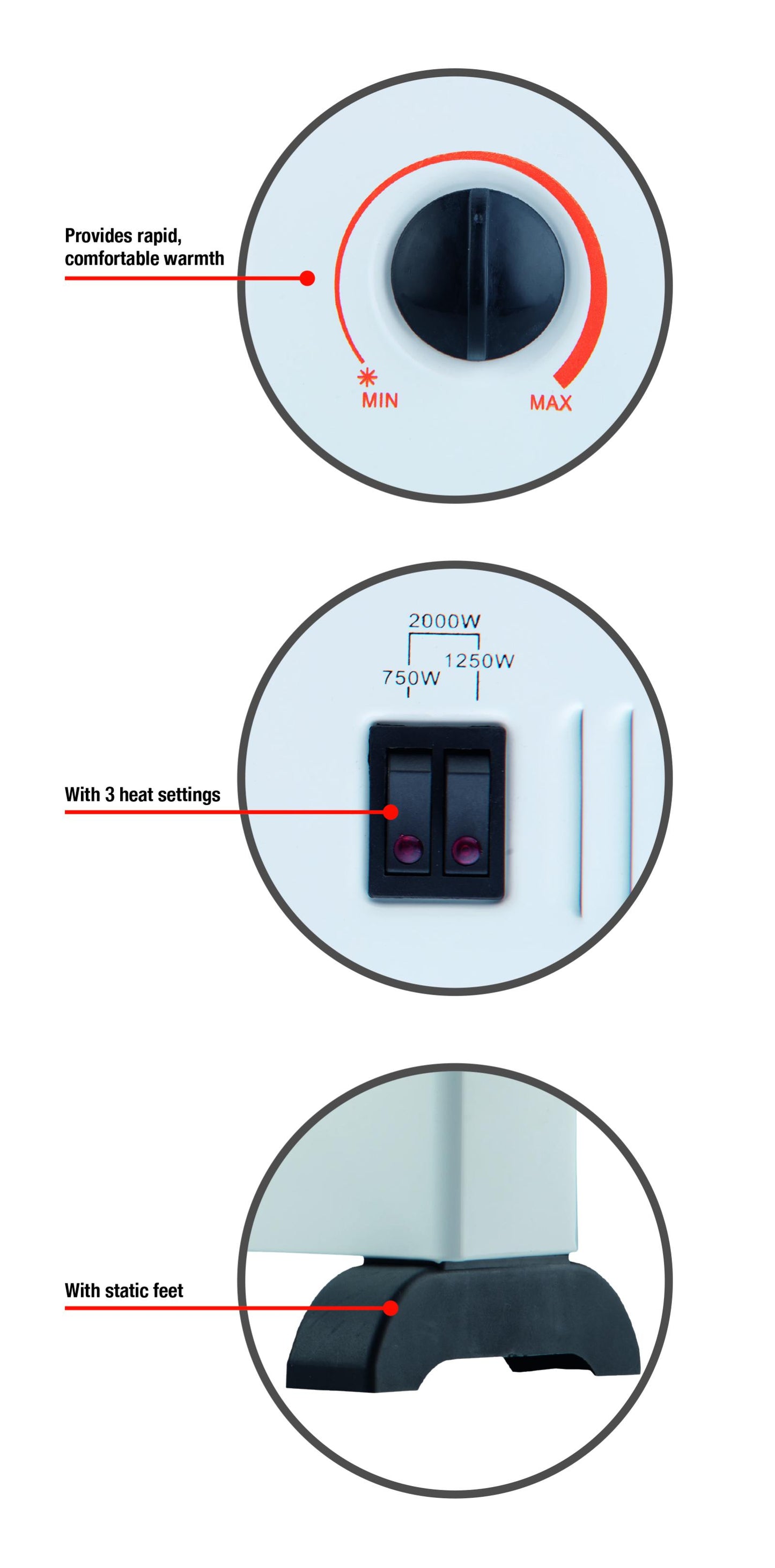 Convection heater 230V~ 2000W