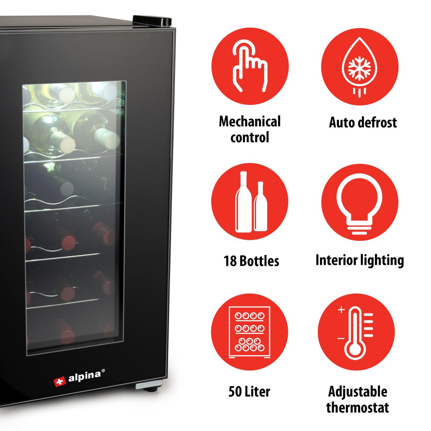 Cooler bottle 230V 50L 18bottles