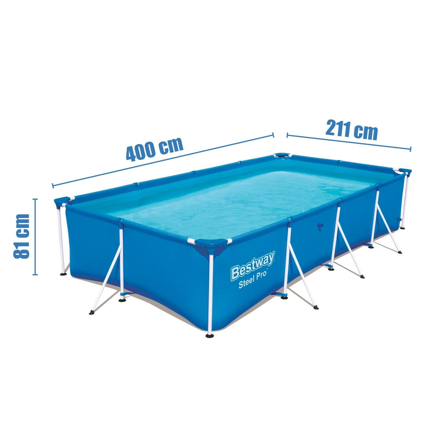 Pool frame 400x211x81cm PVC