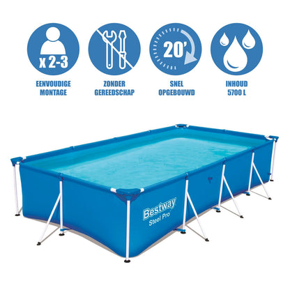 Pool frame 400x211x81cm PVC