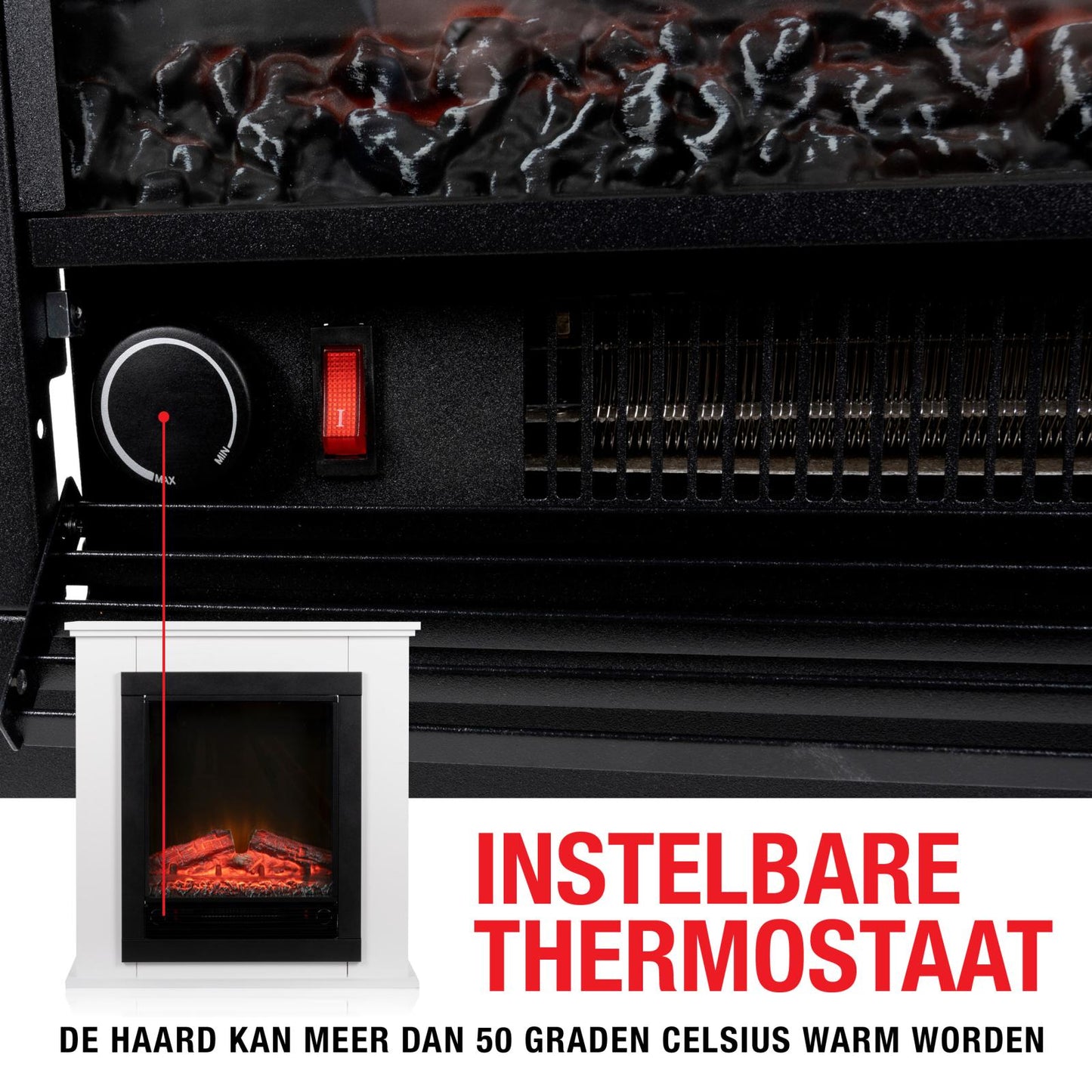 Heater & mantelpiece Lugano