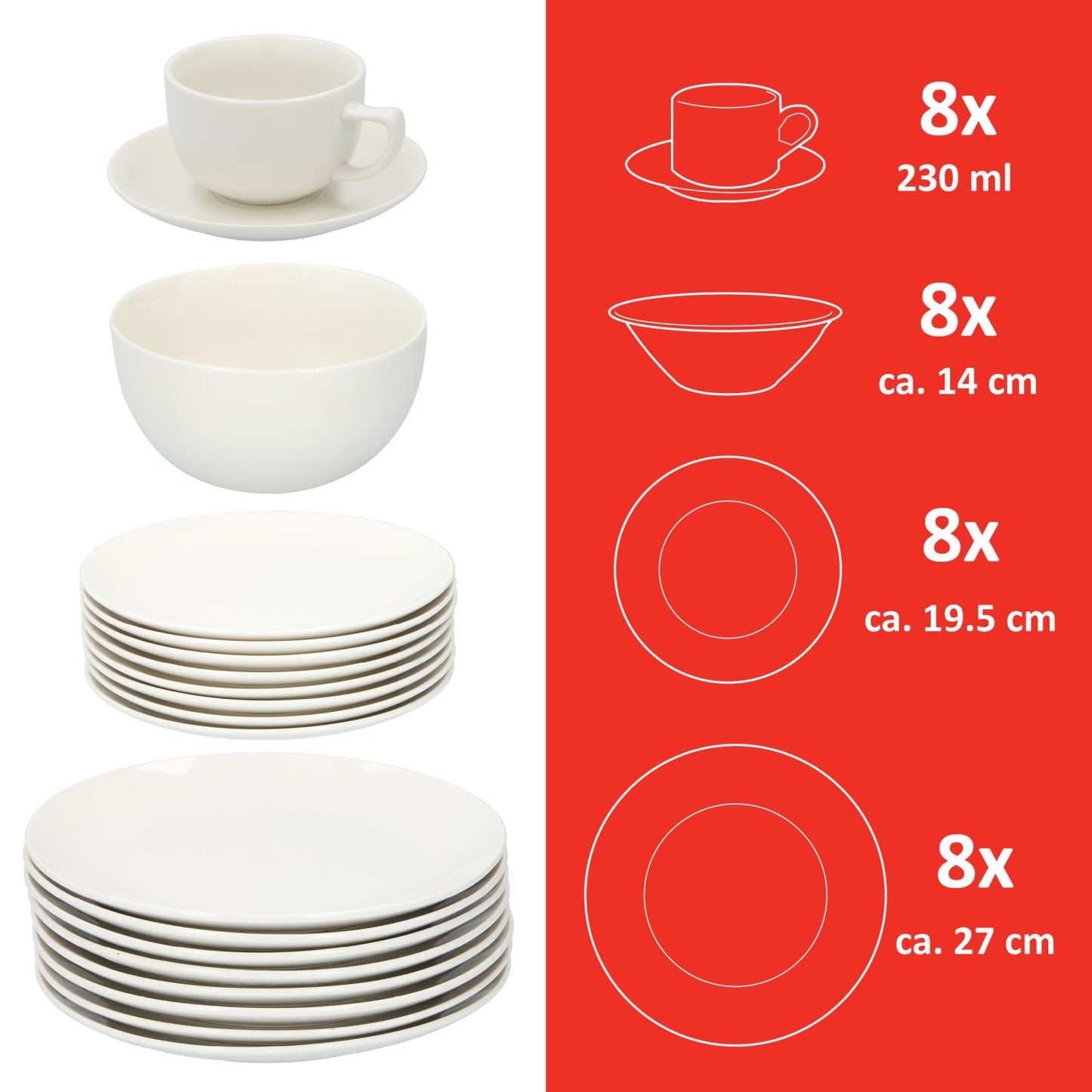 Dinner set 40pcs