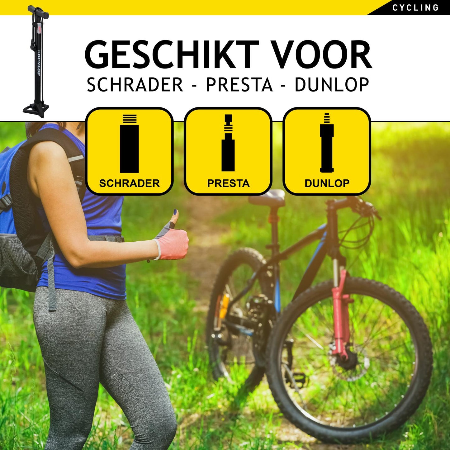 Bicycle floor pump