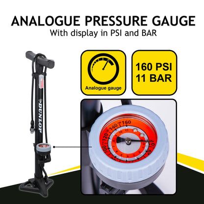 Bicycle floor pump gauge