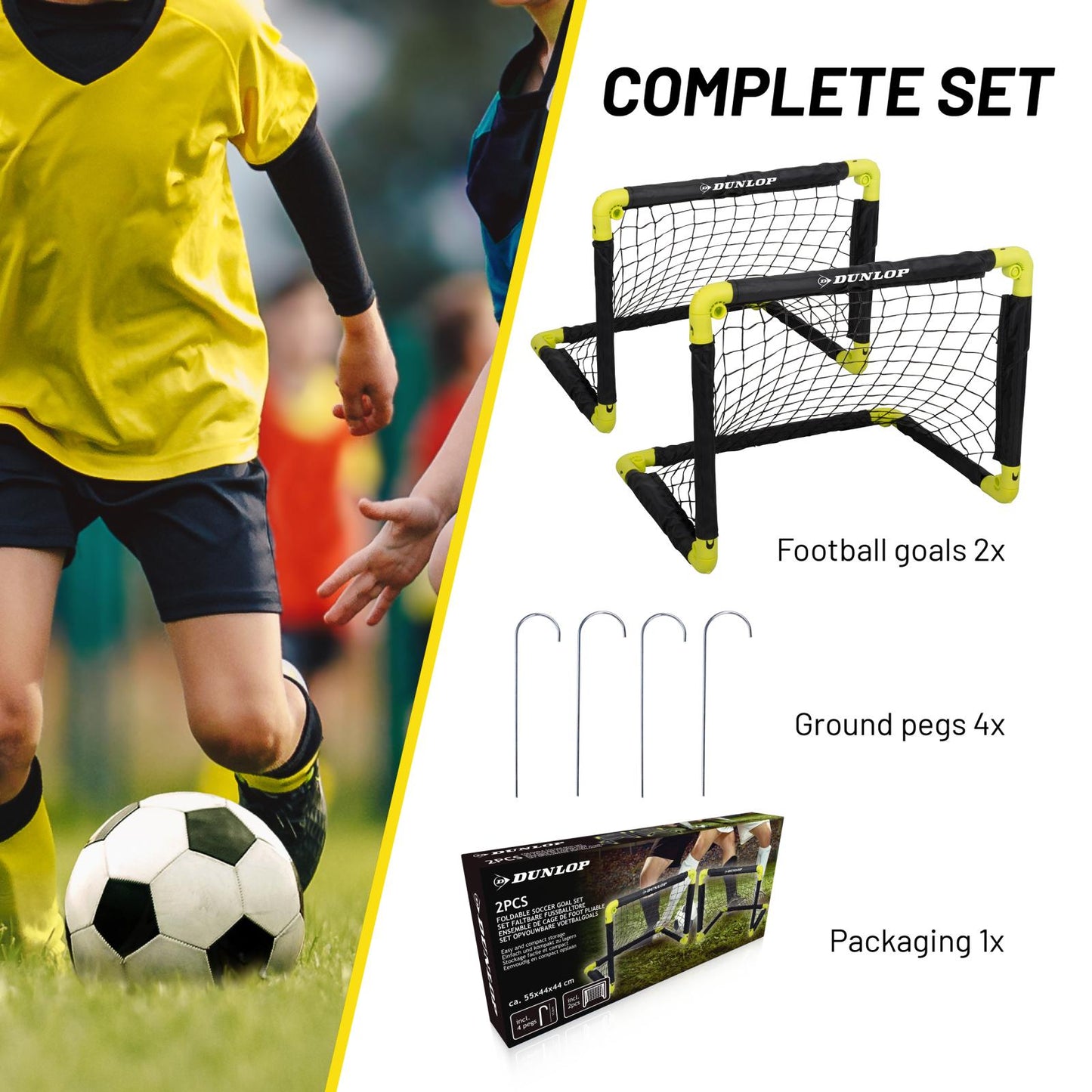 Soccer goal set 55cm PP 2pc
