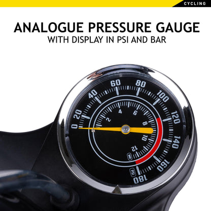 Bicycle floor pump gauge