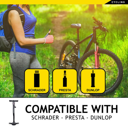 Bicycle floor pump gauge
