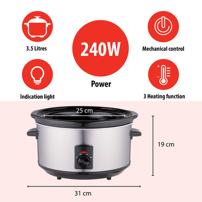Slow cooker 3.5L 240W