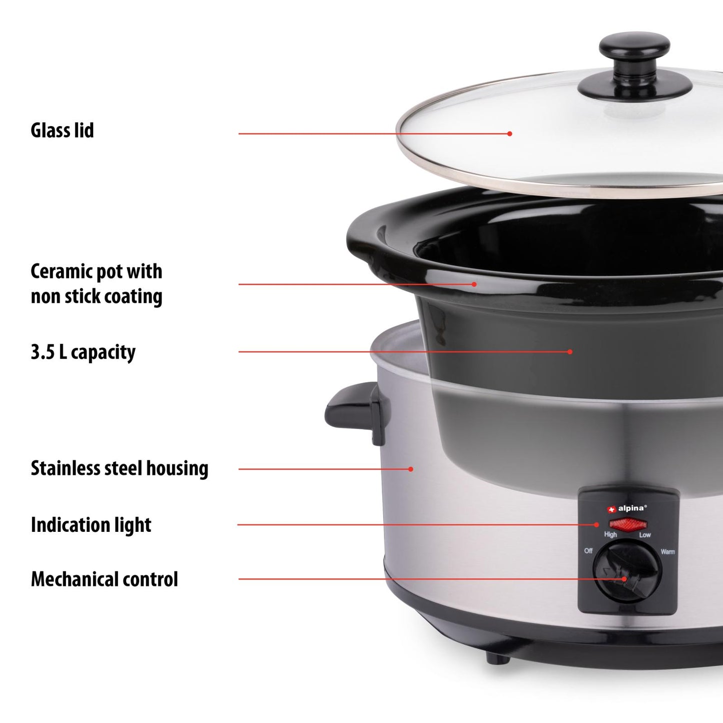 Slow cooker 3.5L 240W