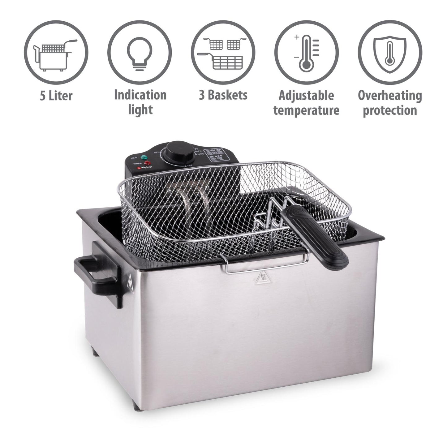 Deep fryer 5L 2000W