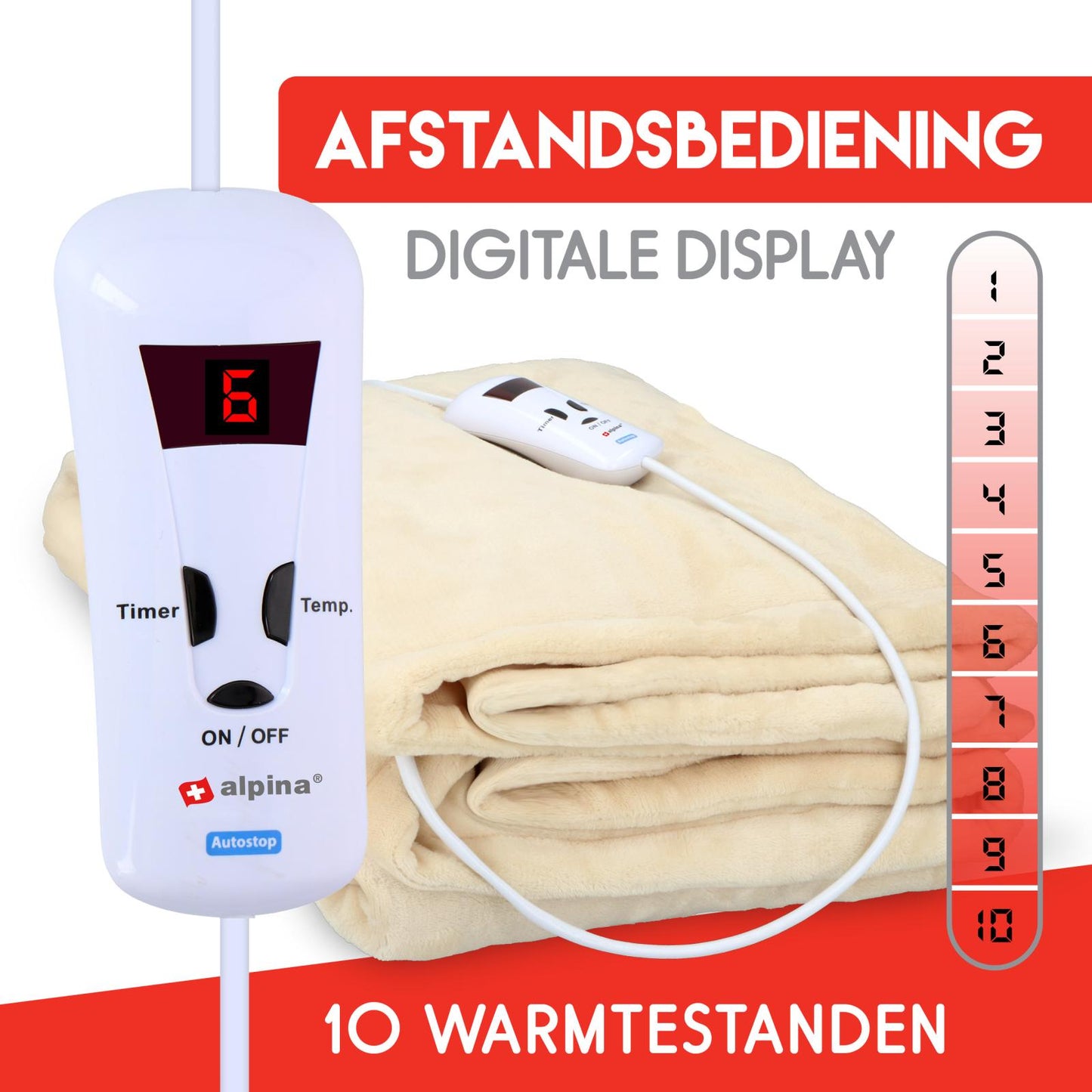 Blanket heated ivory180w PES