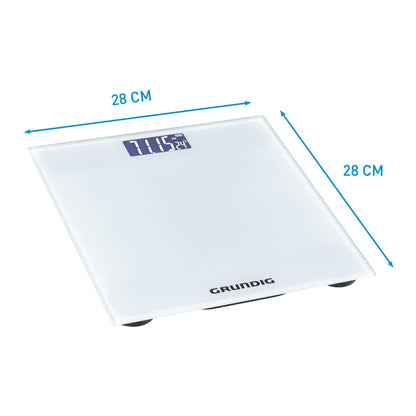 Body scale white 28x28x2,2cm