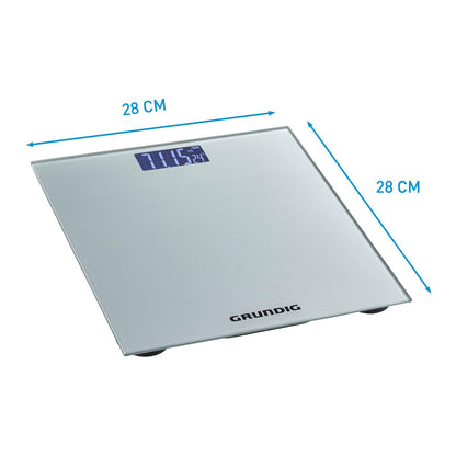 Body scale silver 28x28x2,2cm