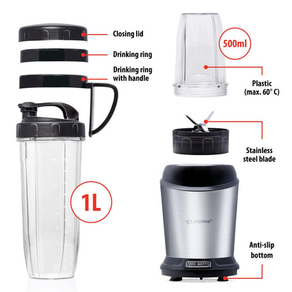Smoothie maker 220-240V SS 1200W