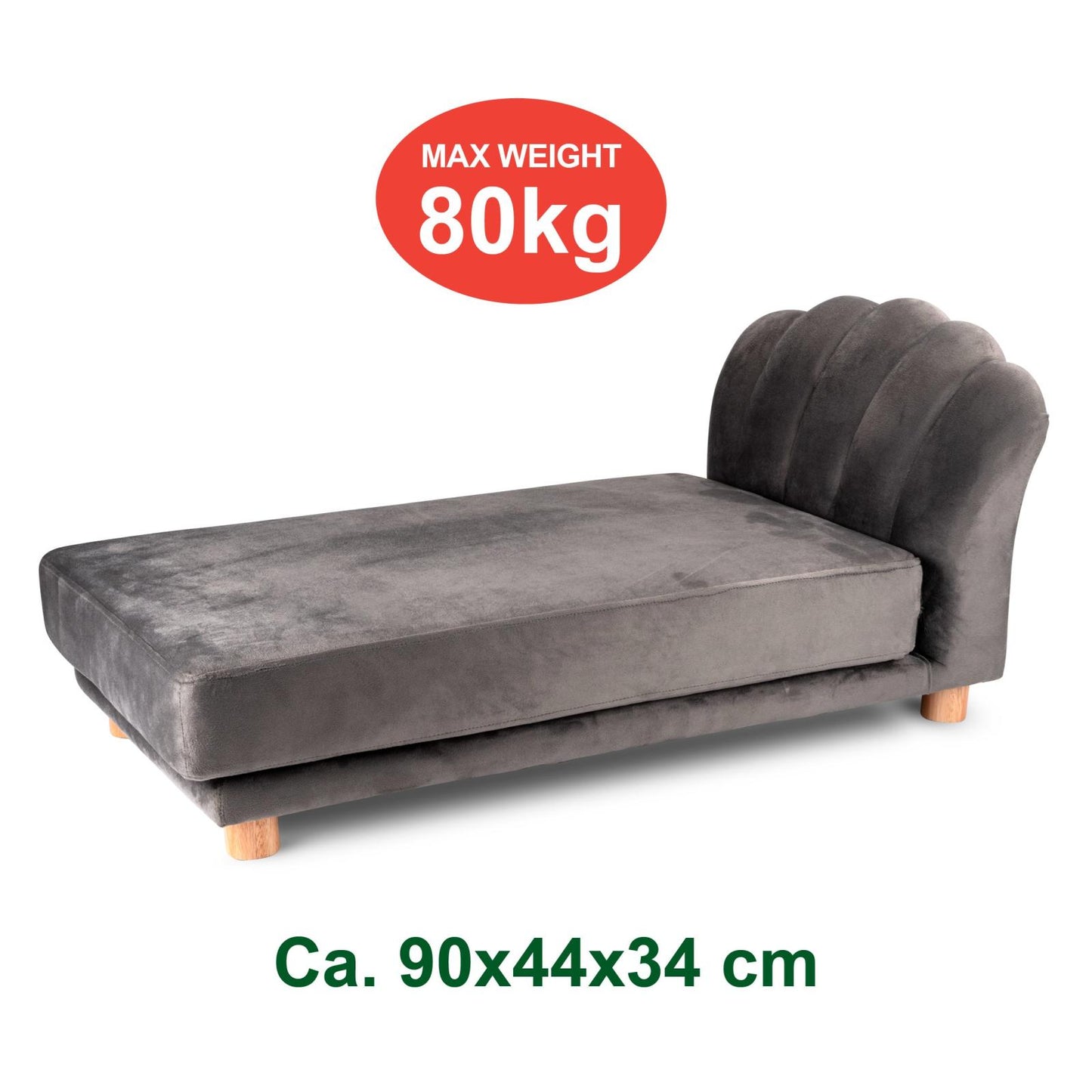 Pet Sofa 90x44x34cm Grey