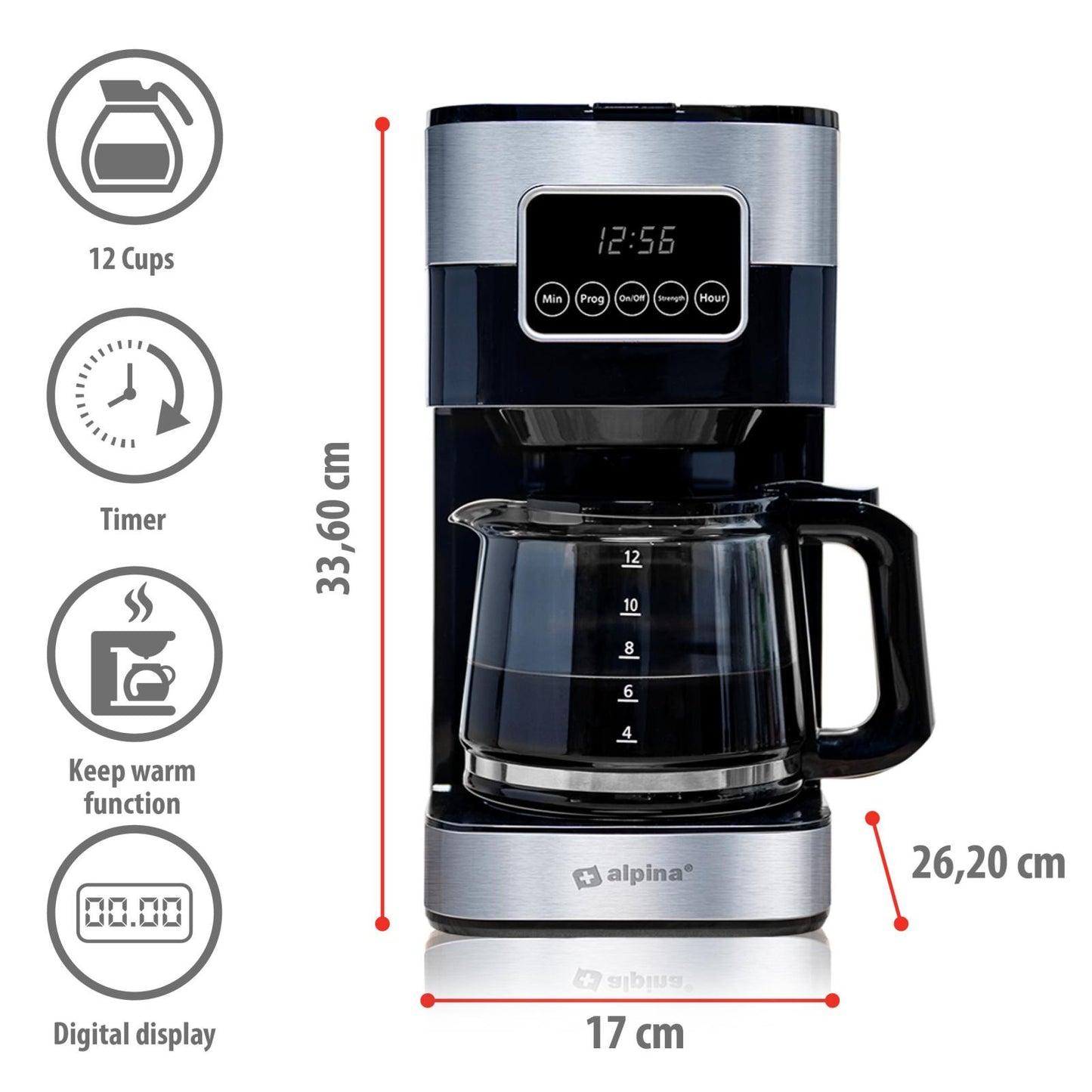 Coffee maker 230V SS 900W
