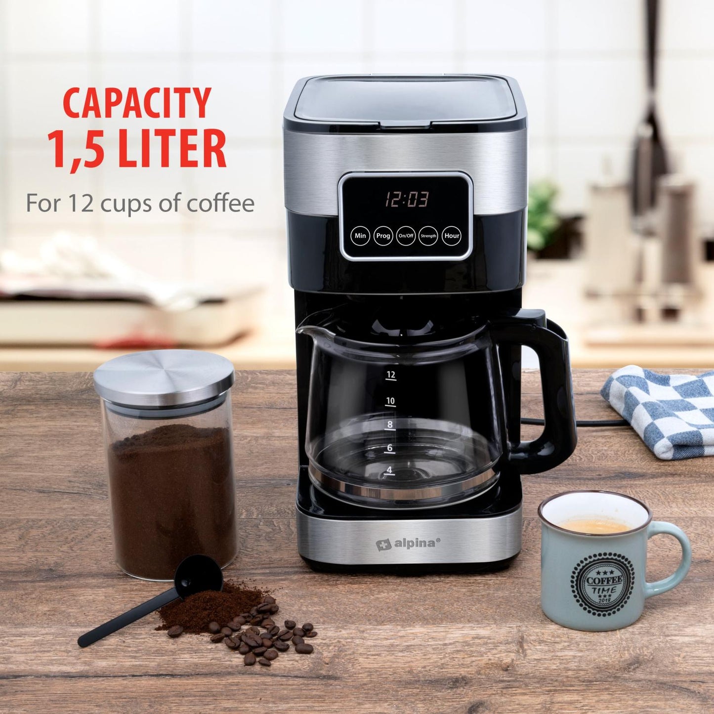 Coffee maker 230V SS 900W