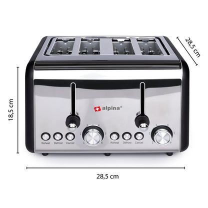 Toaster 4 slices 230V 1500W 50/60Hz