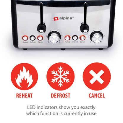 Toaster 4 slices 230V 1500W 50/60Hz