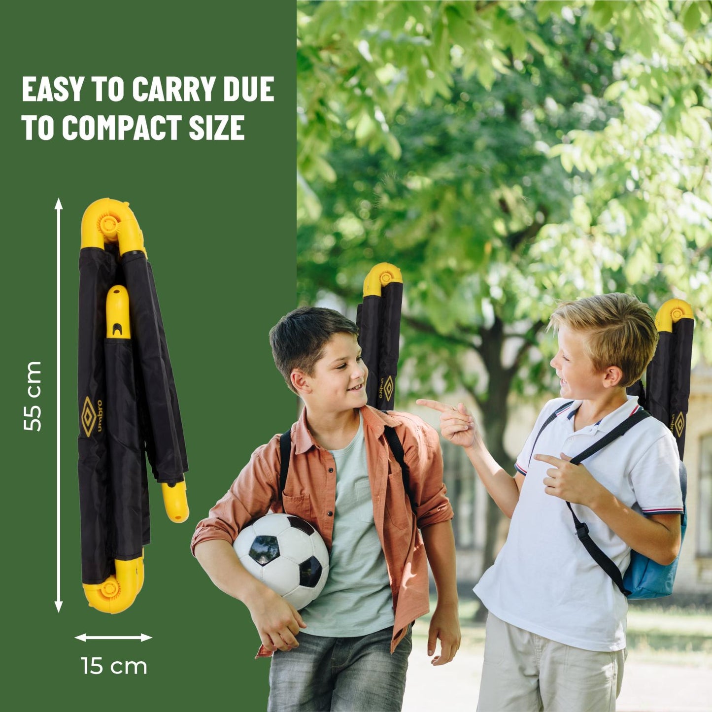 Soccer goal set 55cm PP 2pc.
