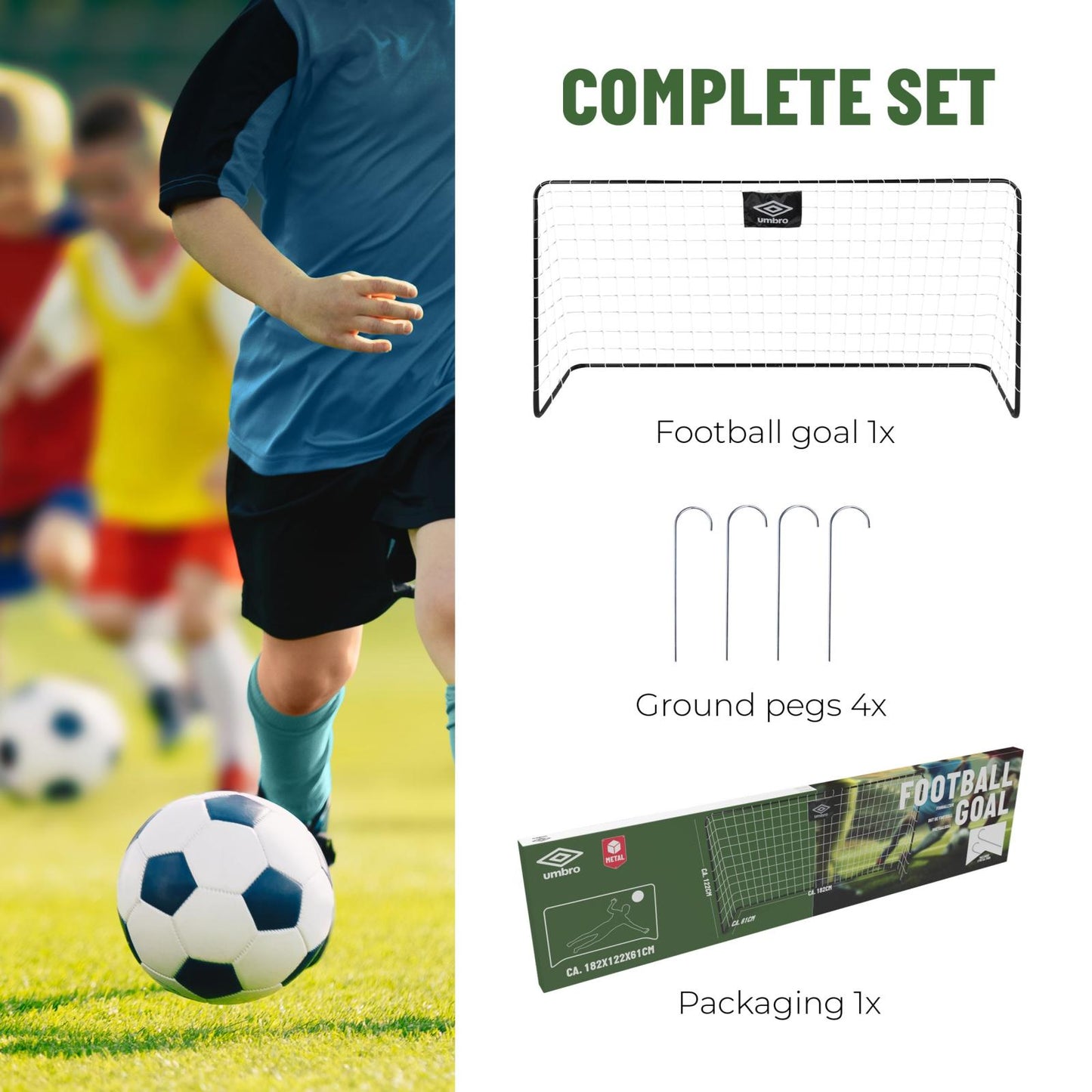 Soccer goal 182x122x61cm