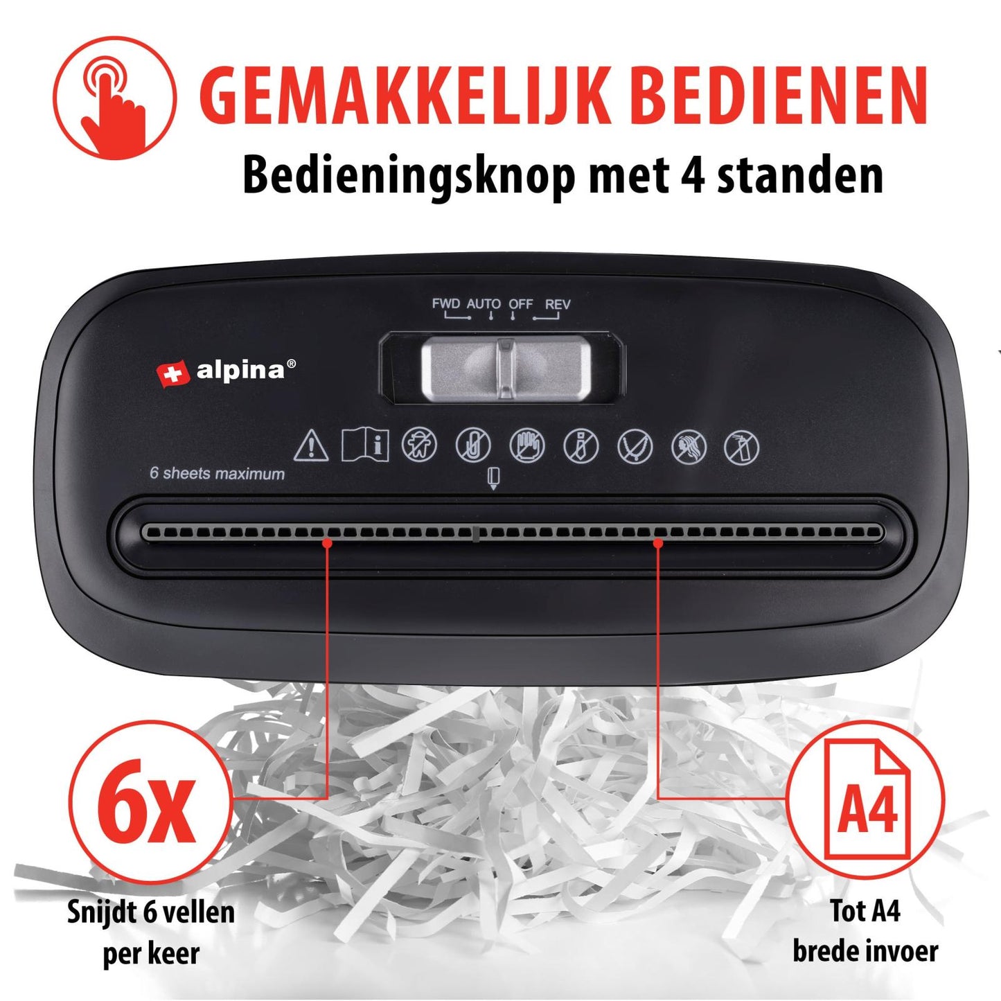 Paper shredder 230V 190W