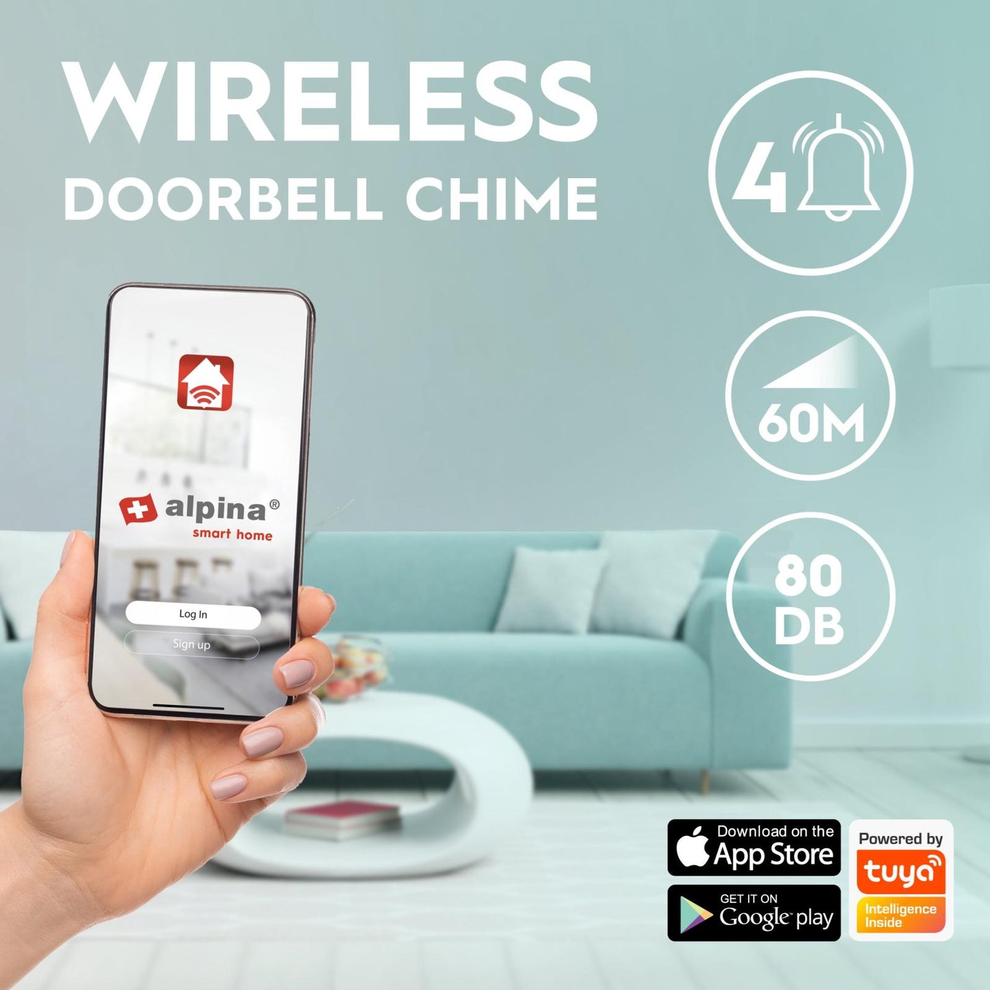Wireless doorbell chime 5V USB
