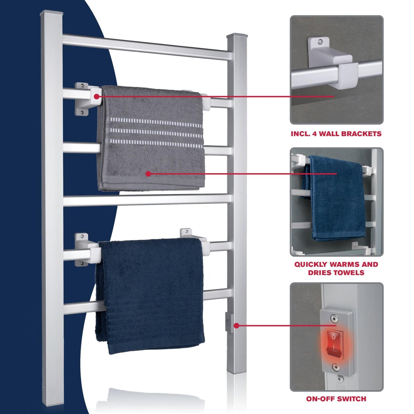 Drying rack towel  230V 6 bars