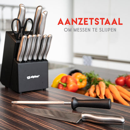 Knife 15pcs with block