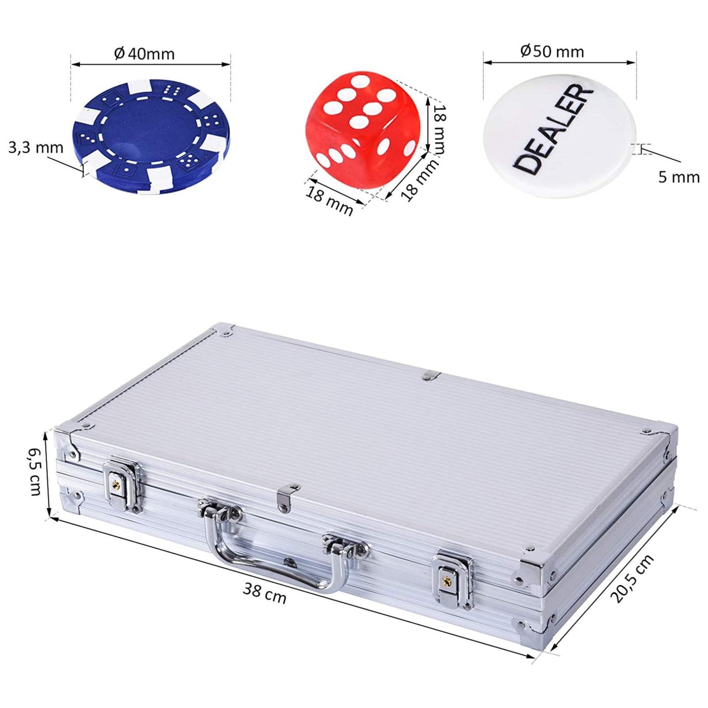 Poker set 300pcs with case ALU