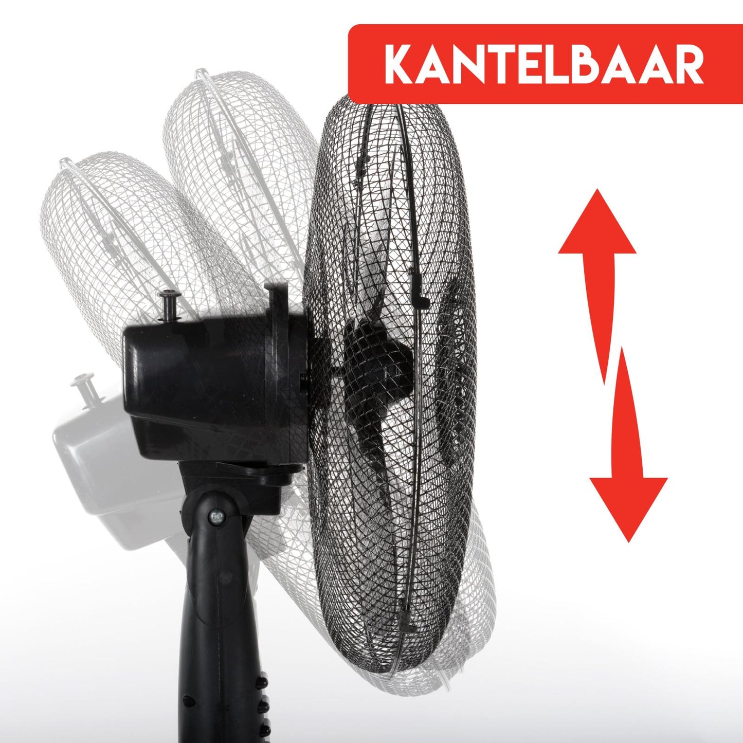 Fan standing 40cm black PP