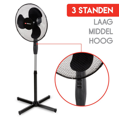 Fan standing 40cm black PP