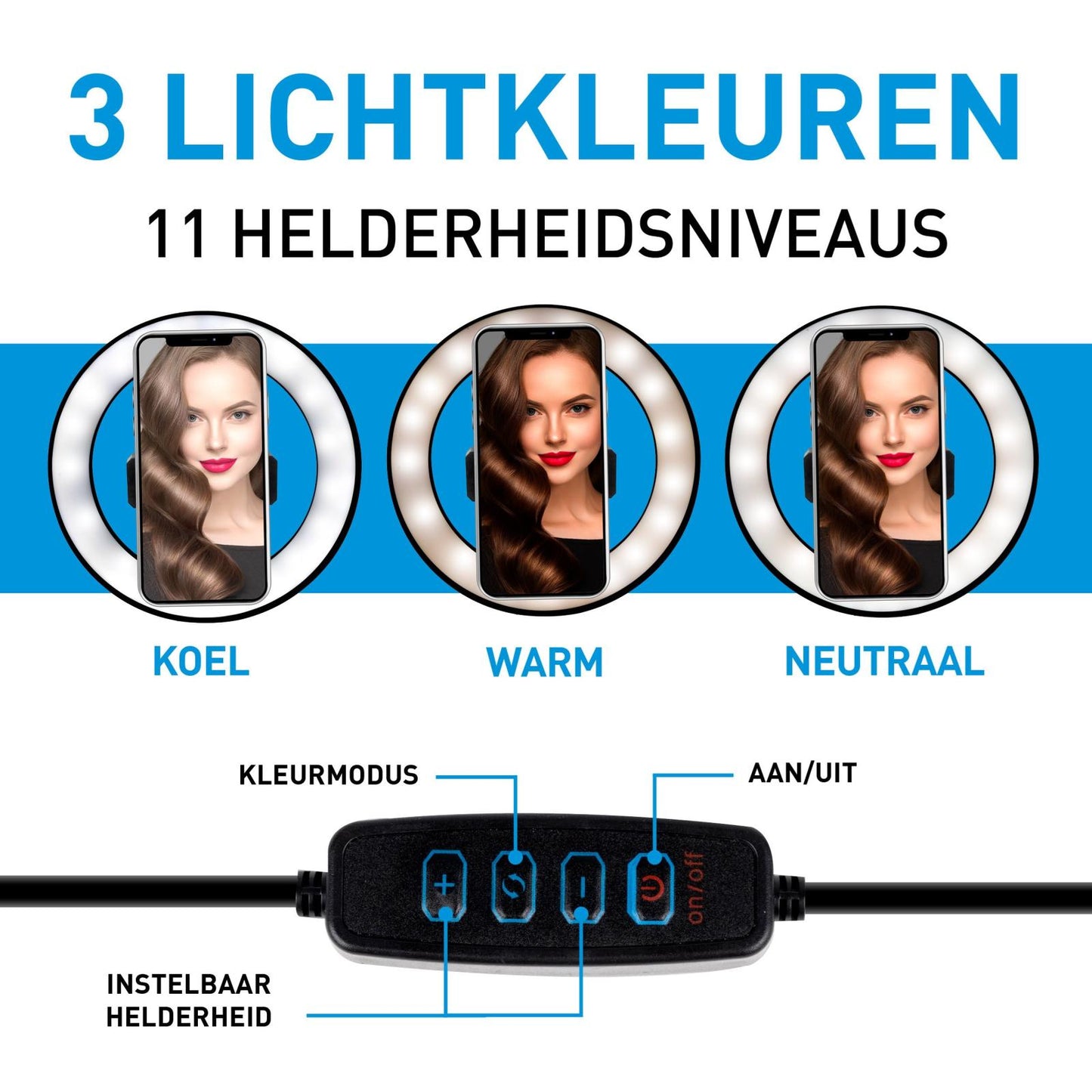 Ringlight stand ⌀20cm 80 LEDs