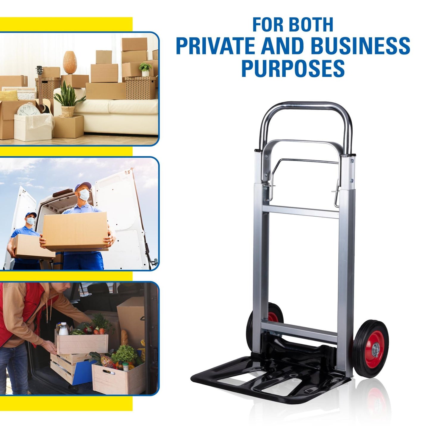 Hand truck foldable alu 90kg