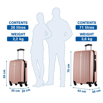 Trolley Set 2pc Rose Gold