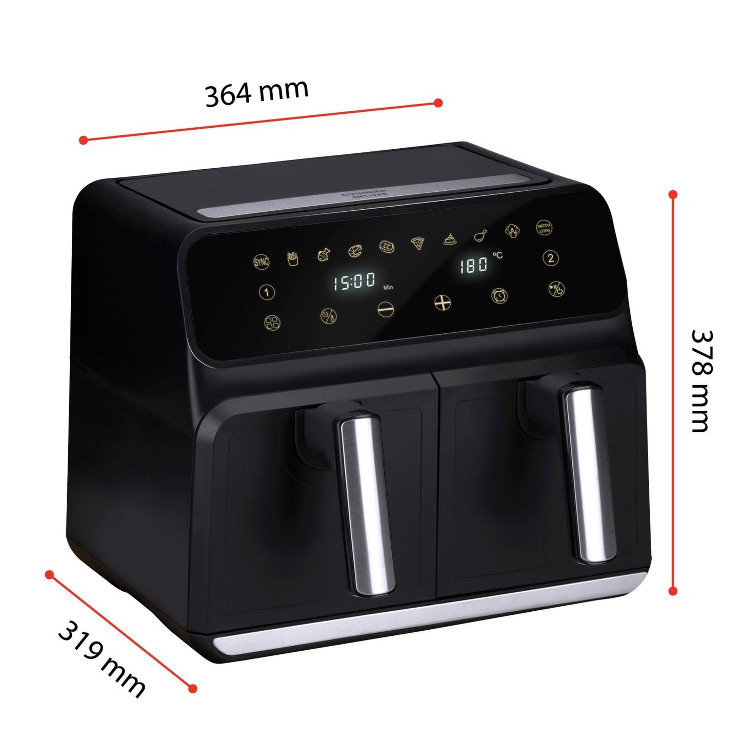 Double airfryer 8L 230V 1700W
