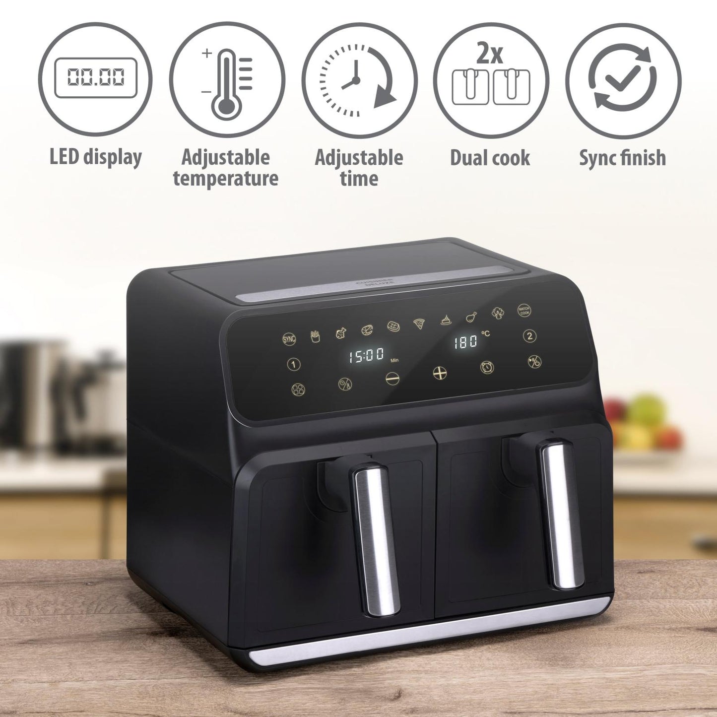 Double airfryer 8L 230V 1700W