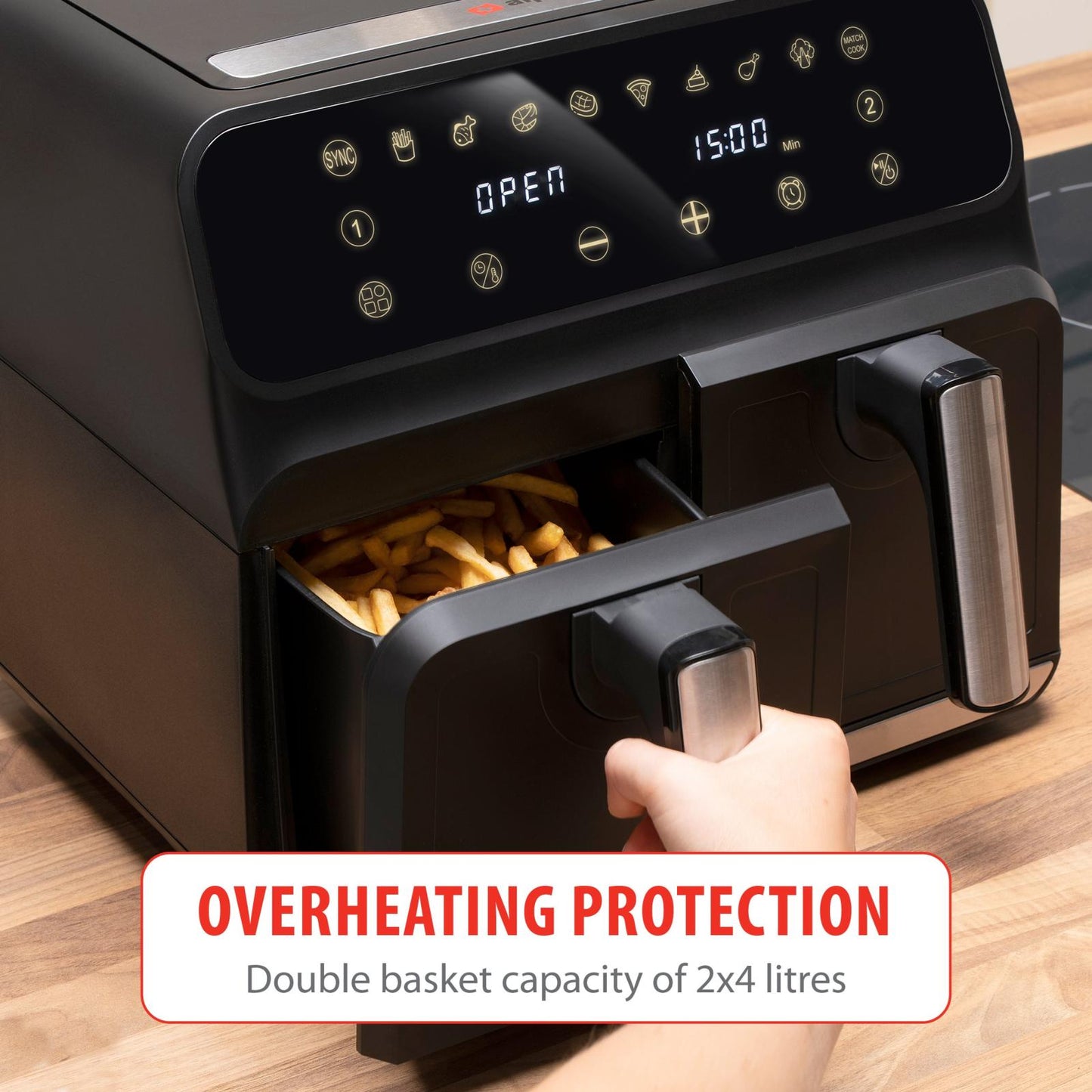 Double airfryer 8L 230V 1700W