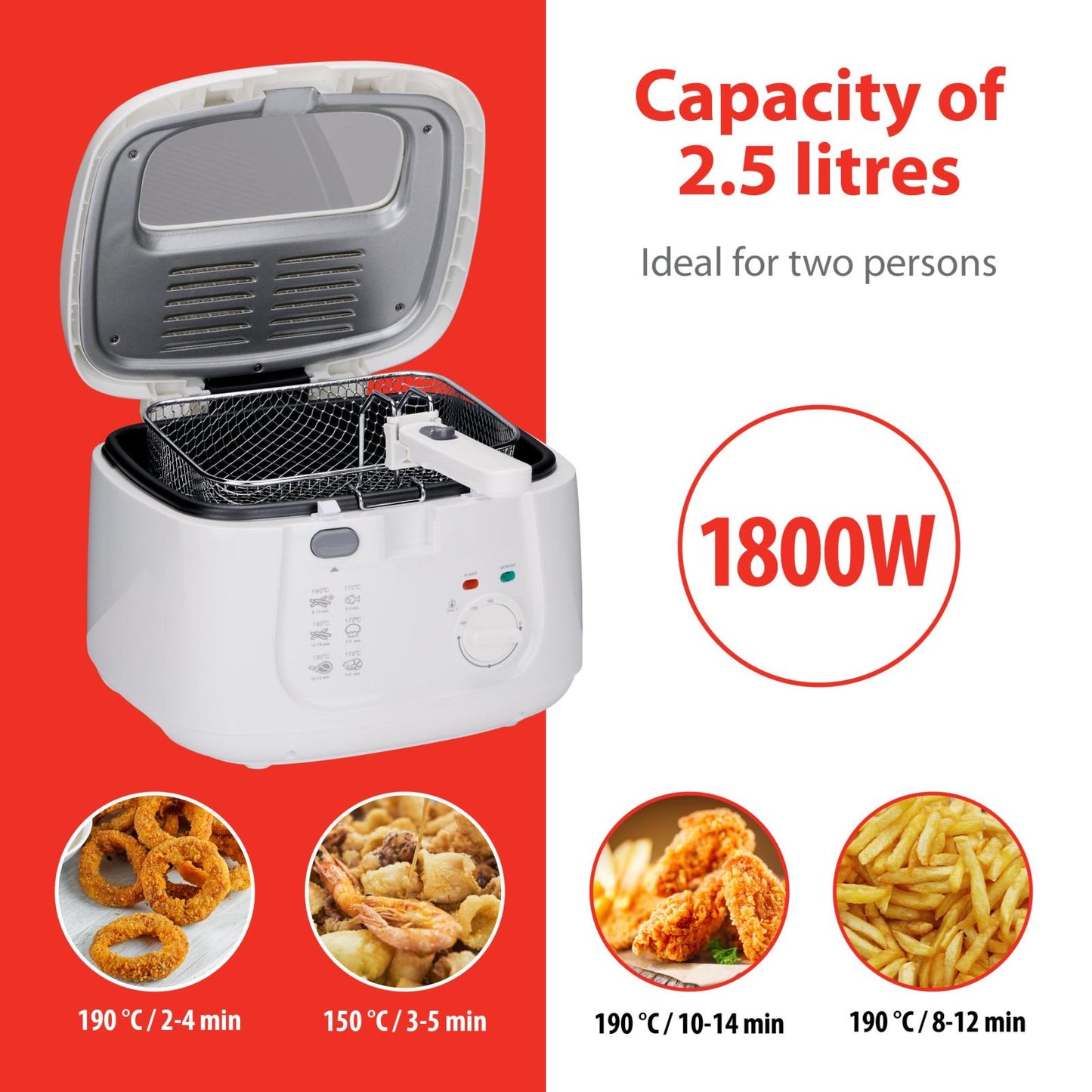 Deep fryer 230V 2,5L 1800W