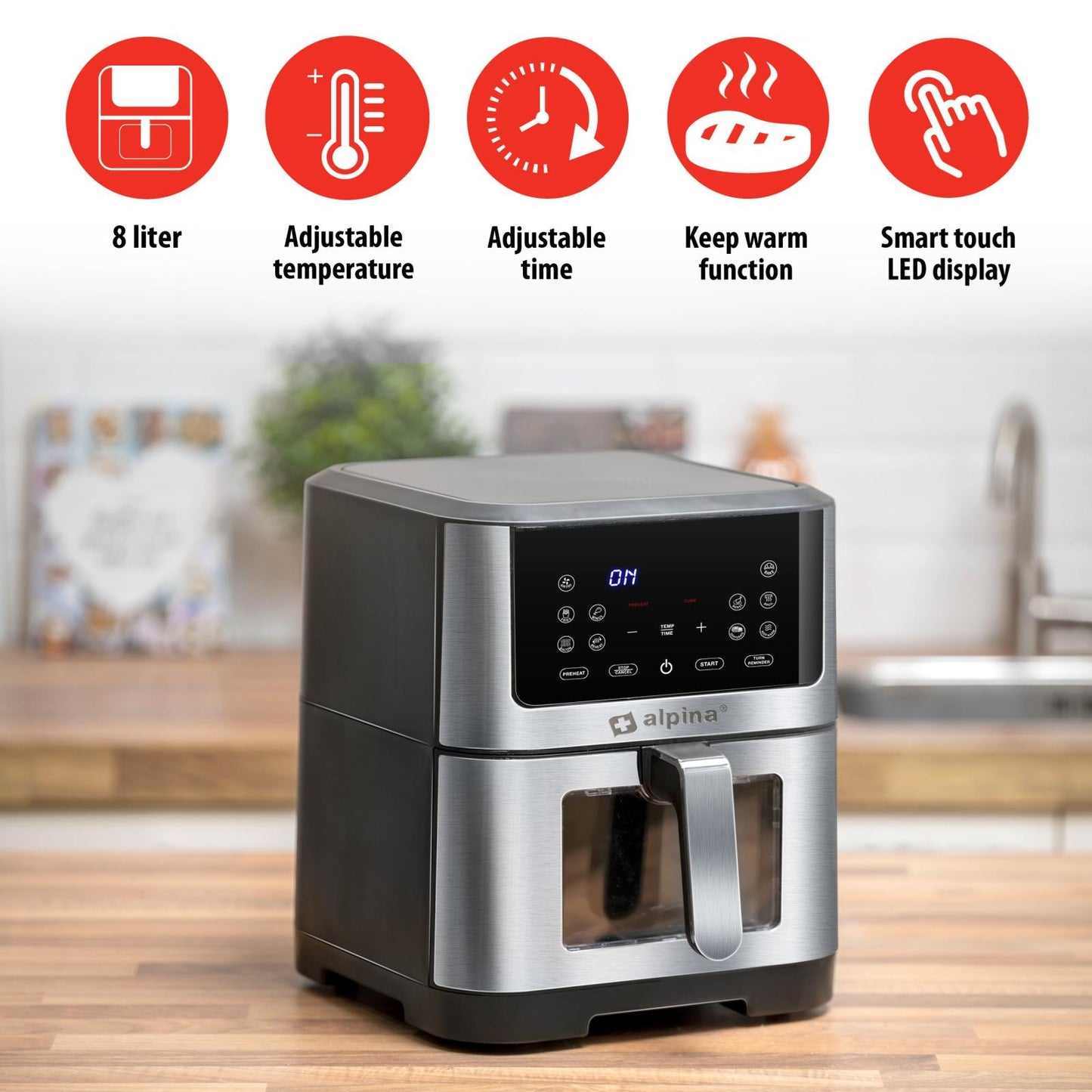 Air Fryer 230V 8L 1800W digital