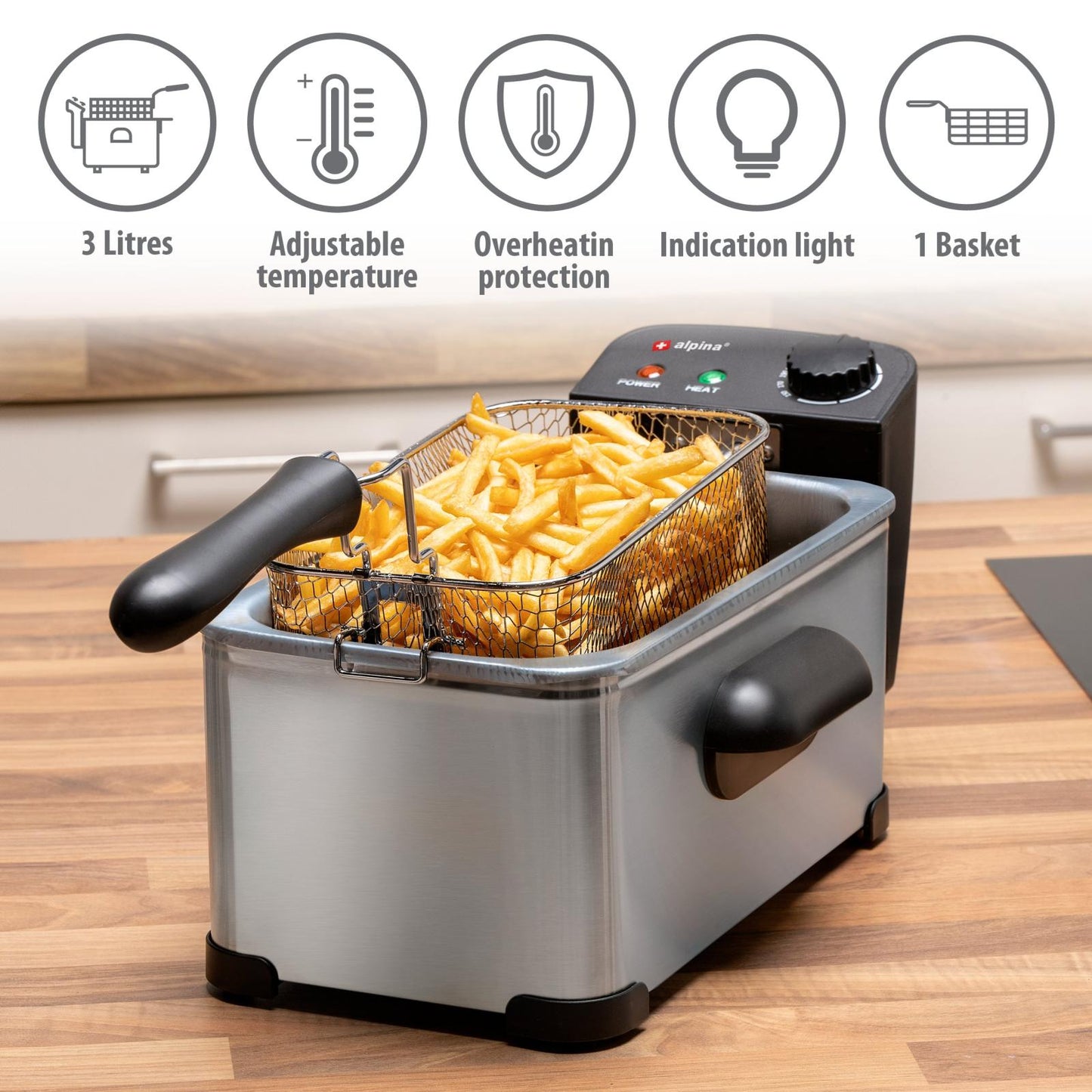 Deep fryer 3L 2000W