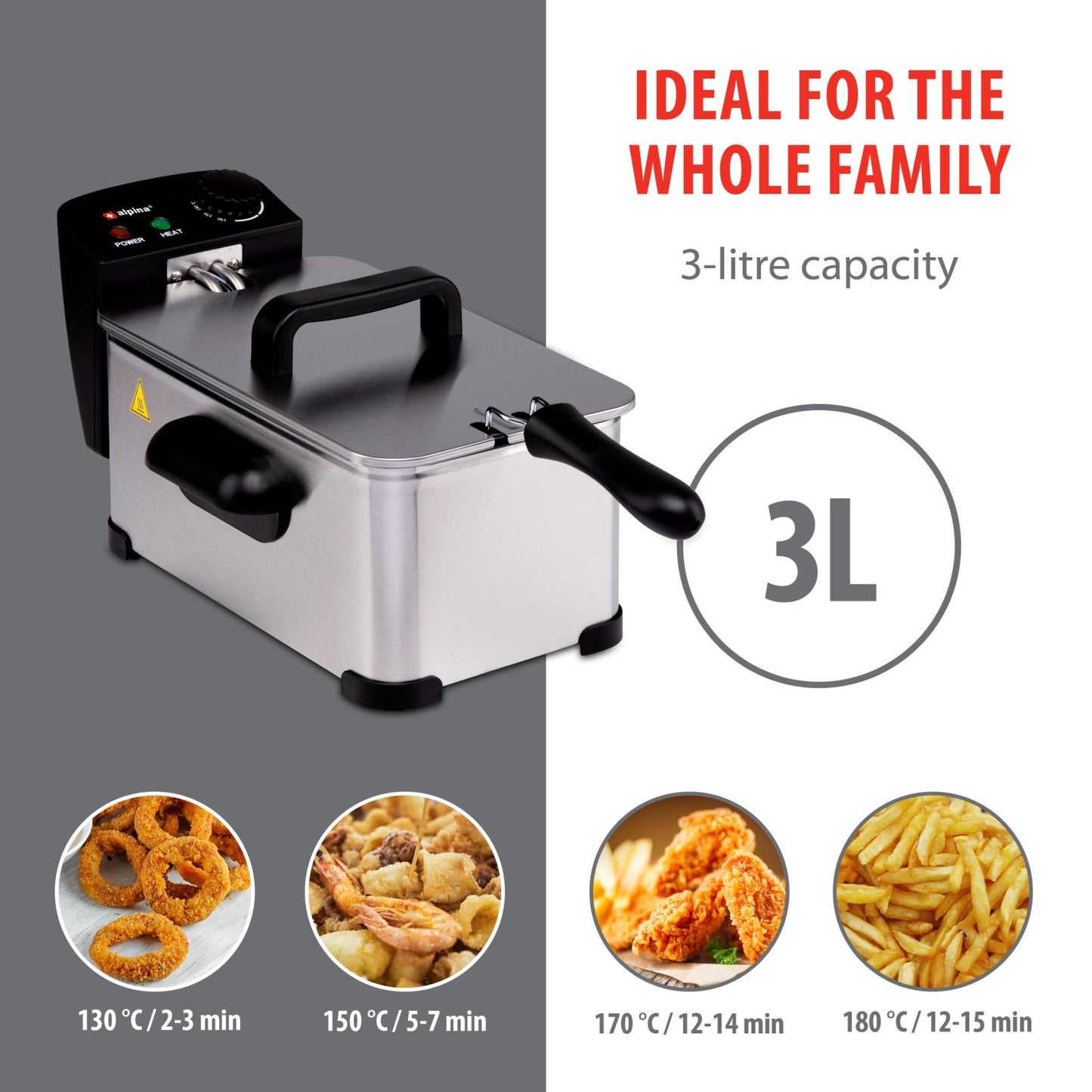Deep fryer 3L 2000W