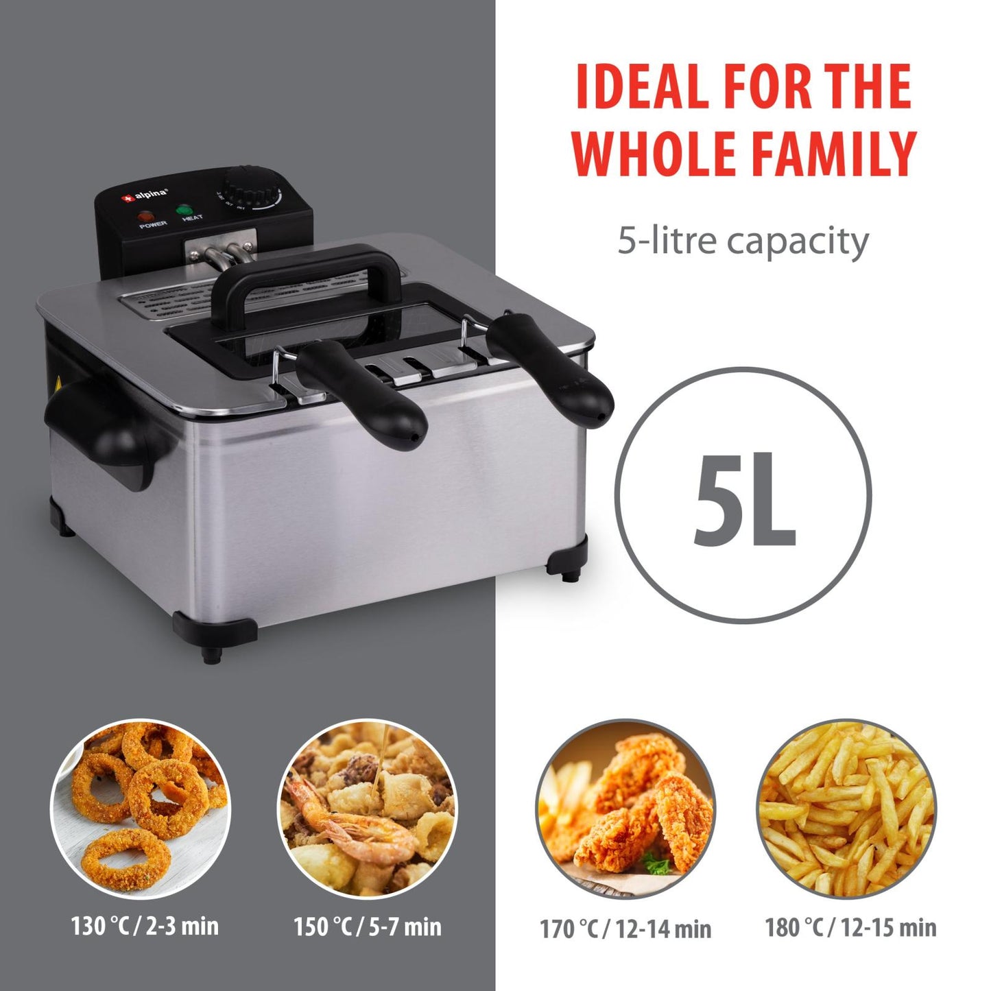 Deep fryer 5L 2000W