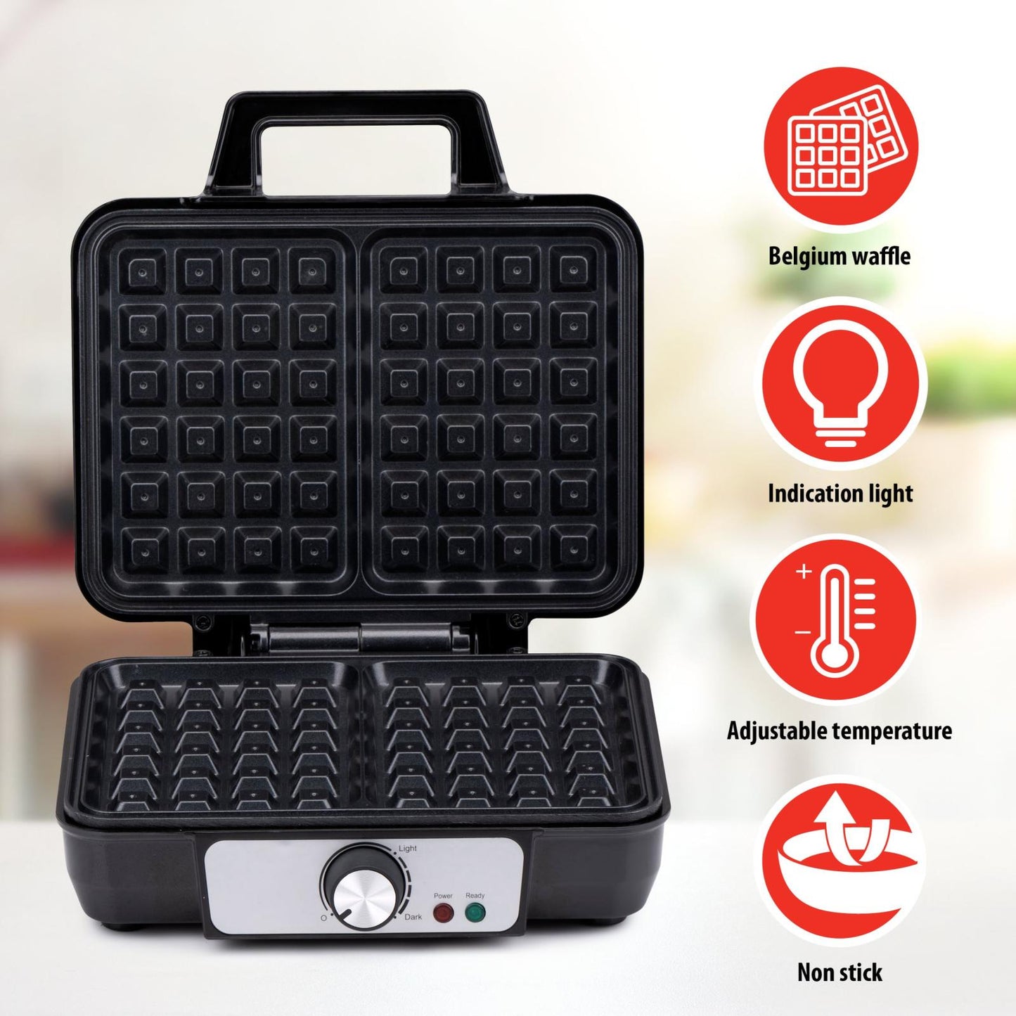 Waffle maker 230V 1000W