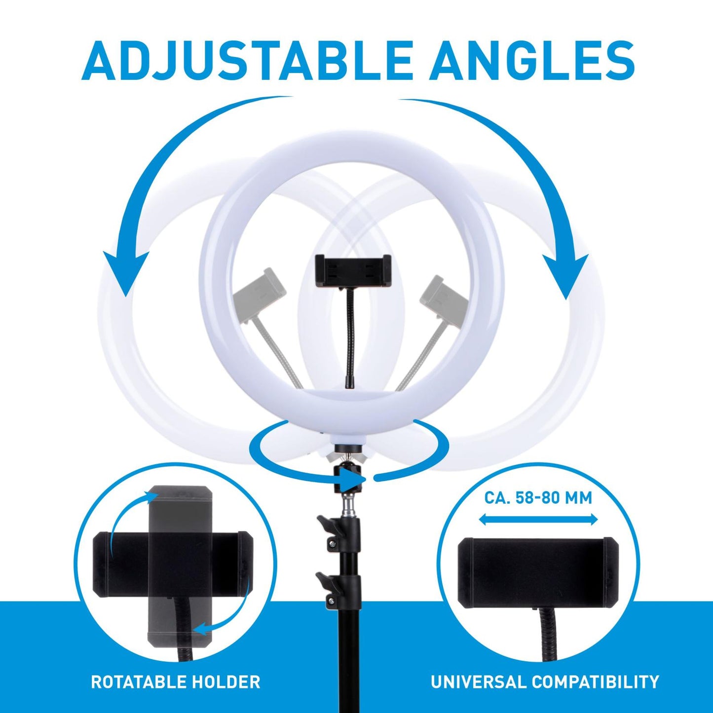 Ringlight stand ⌀12" 120 LEDs